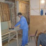 Видны раздельные каркасы помещений тон-зала и аппаратной.